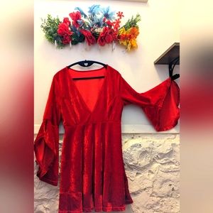 Stretch velveteen tunic